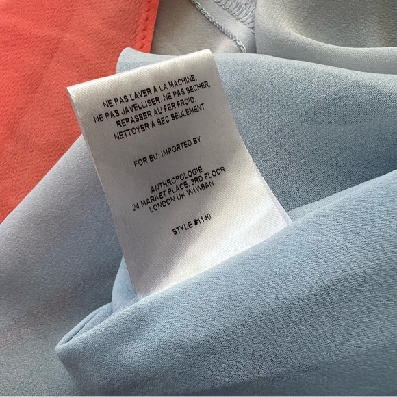 Anthropologie Hutch Capay colorblock high low dress in XS - white pink and blue - Picture 5 of 8